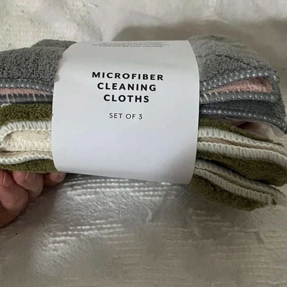 Sur La Table Gray and Pink Microfiber Cloth Set - Picture 3 of 3